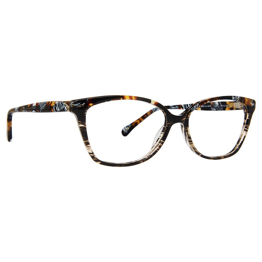 New Trina Turk Julia Black Horn Rectangle Eyeglasses